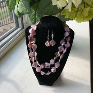 Necklace and earrings